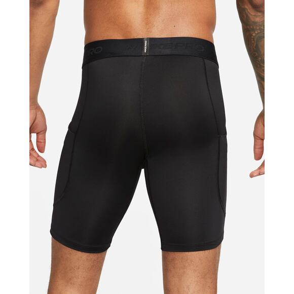 NWT Nike Pro Men's Dri-FIT Fitness Long Shorts in Black sz XL - Picture 2 of 8